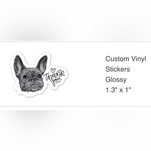 FRENCHIE Note Cards & Matching Vinyl Stickers (Series 1.1) - Picture 4 of 5